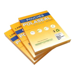 Filme Plástico P/ Plastificação A3 (426x303mm) 10 Un Polaseal 0,05mm 125 micras Original