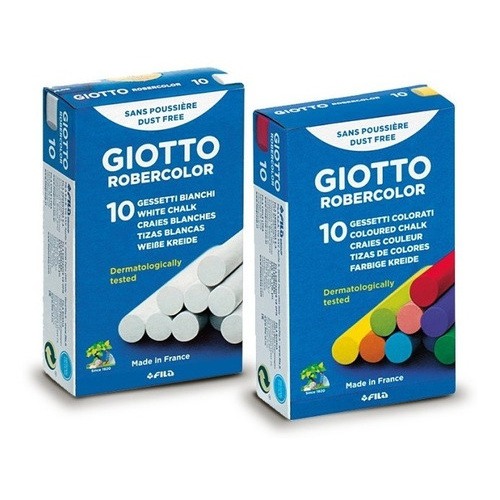 Kit Giz Escolar c/10 (Colorido/branco) Giotto