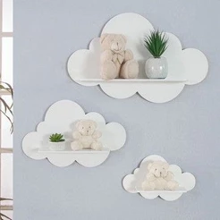 Trio de Prateleira Nuvem quarto infantil mdf