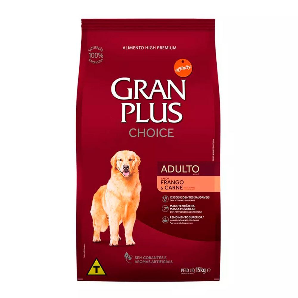 Racao Gran Plus Caes Choice Adultos Frango E Carne 15kg em Oferta na Shopee