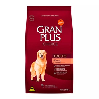Racao Gran Plus Caes Choice Adultos Frango E Carne 15kg em Oferta na Shopee