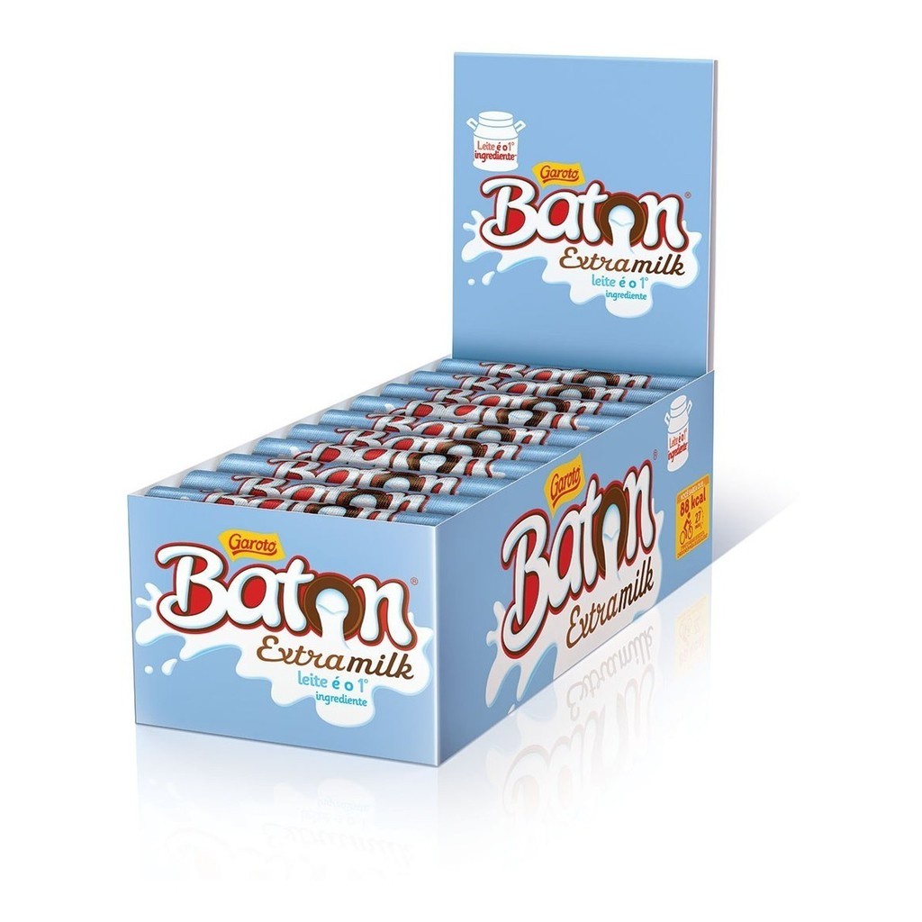 Chocolate Baton Extra Milk 16gr C/30un - Garoto em Oferta na Shopee