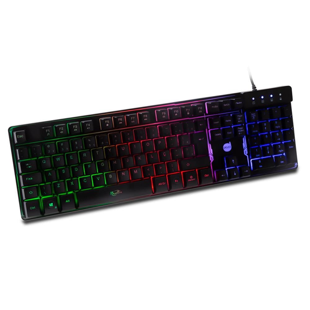 Teclado Gamer USB - Iluminado Fire Revolution dazz - 625203