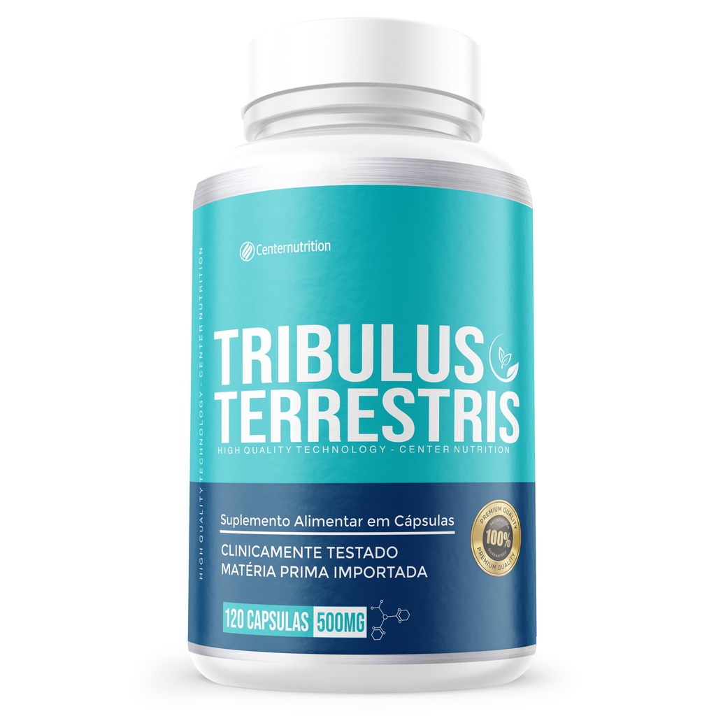 Tribulus Terrestris 500mg 120 Cápsulas - 99,9% Saponinas Envio em 24hrs