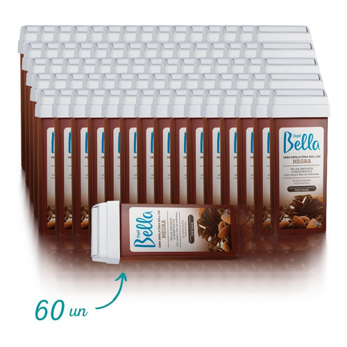 Kit 60 Refil Roll-on Negra 100g Cera Depilatória Depil Bella
