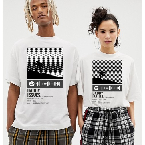The Neighbourhood Daddy Issues Spotify Code - Camiseta Unissex E Baby Look 100% Poliéster