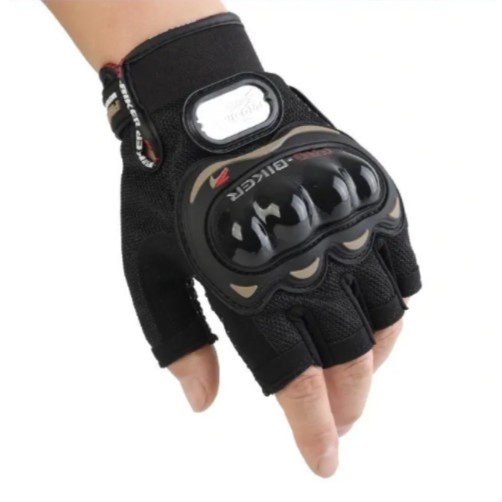 Luva de Moto Motoqueiro Motocross Preta MEIO DEDO