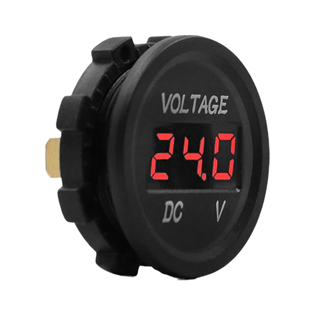 Voltímetro Digital em LED Vermelho de 12v P/ Embarcação e Carros em Oferta na Shopee