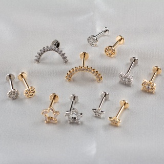 Piercing Labret Cobre/Aço | Helix, Flat, Conch, Tragus, Lóbulo