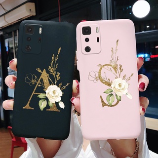 Capa Flexível Preta Pink Fosca Anti-Impacto Estampa De Texto Para Xiaomi Poco X3 GT 5G