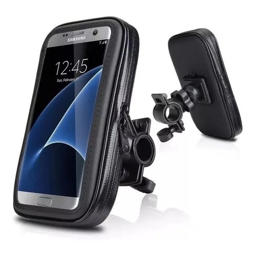Suporte de GUIDÃO para Celular, Bicicleta e Moto Case Impermeável com Fechamento em Zíper.