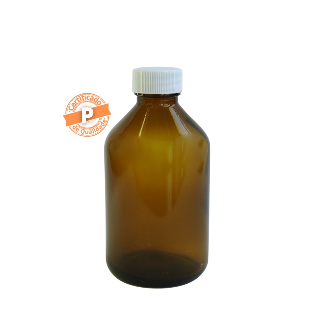 Frasco De Vidro 250ml C/ Tampa E Batoque (10 Unidades) em Oferta na Shopee