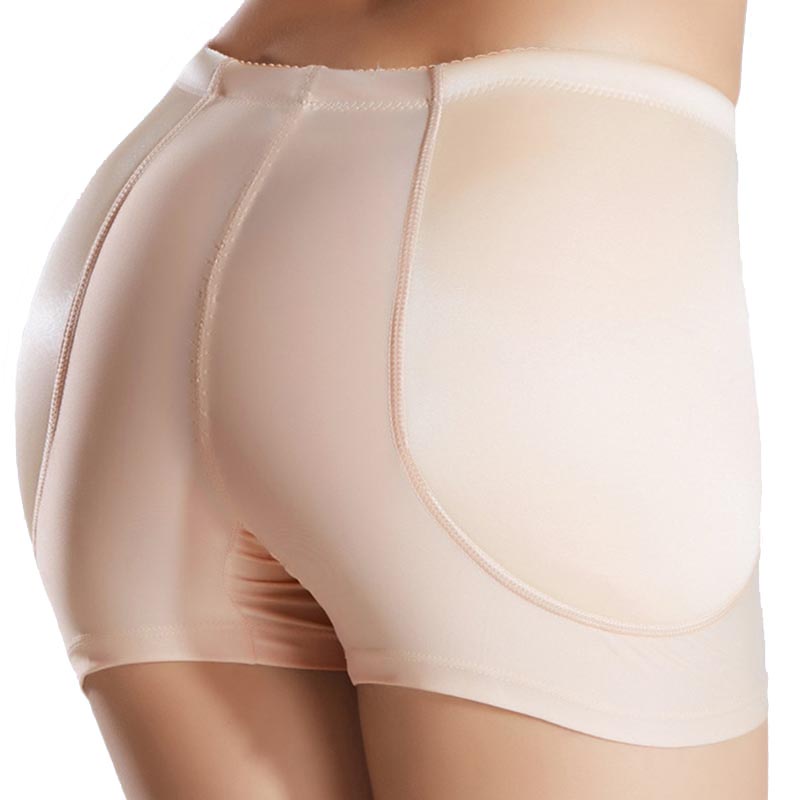 Calcinha Short Aumenta Quadril Com Enchimento Bege