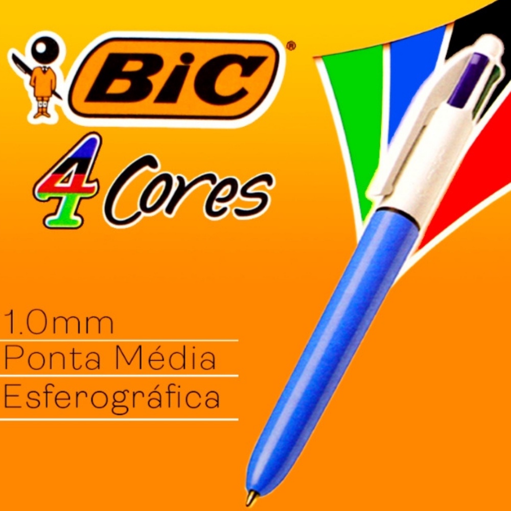 Caneta Bic 4cores Shopee Brasil