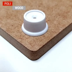 Pezinhos brancos Mini (100 peças) em plástico injetado para porta joias caixinhas em MDF