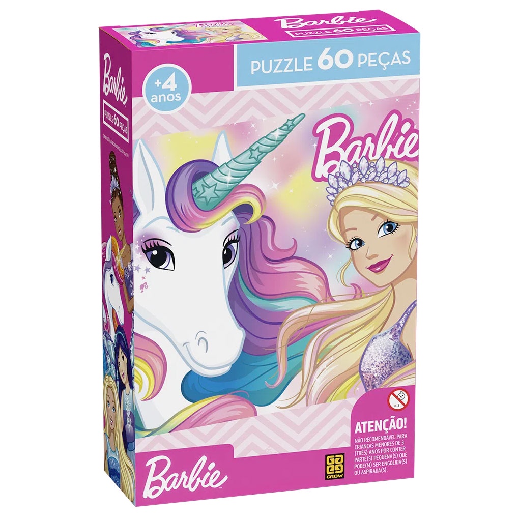 Quebra Cabeça Puzzle 60 Peças Barbie 04172 - Grow - Mom & Baby