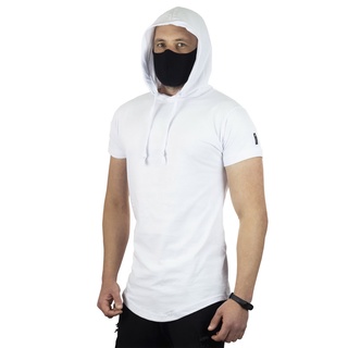 Camiseta Capuz LongLine Com Leves Defeitos