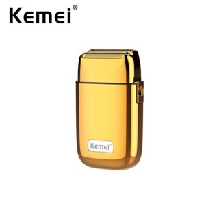 Kemei KM-TX1 Pro Barbeador De Folha Dupla De Metal Super Close/Lâmina Elétrica/Zero/Cor Dourada em Oferta na Shopee
