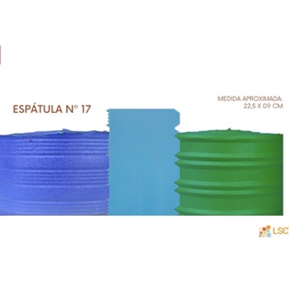 Espátula DECORATIVA N•17 AZUL para bolo Lsc 22,5 cm dupla confeitaria  (Chocobraz)// em Oferta na Shopee