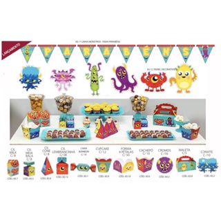 kit festa monstros completo em Oferta na Shopee