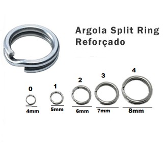 Argola split ring aprazivel varios tamanhos