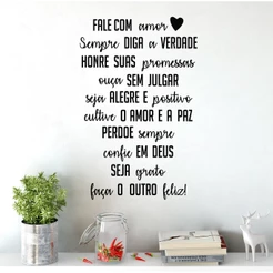 Adesivo Parede Quarto Frase Fale Com Amor Seja Grato Perdoe