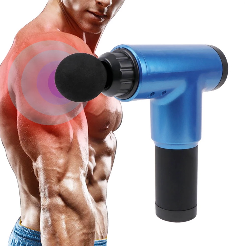 Massageador Elétrico Portátil Profissional Muscular Pistola Massageadora Dupla Profissional