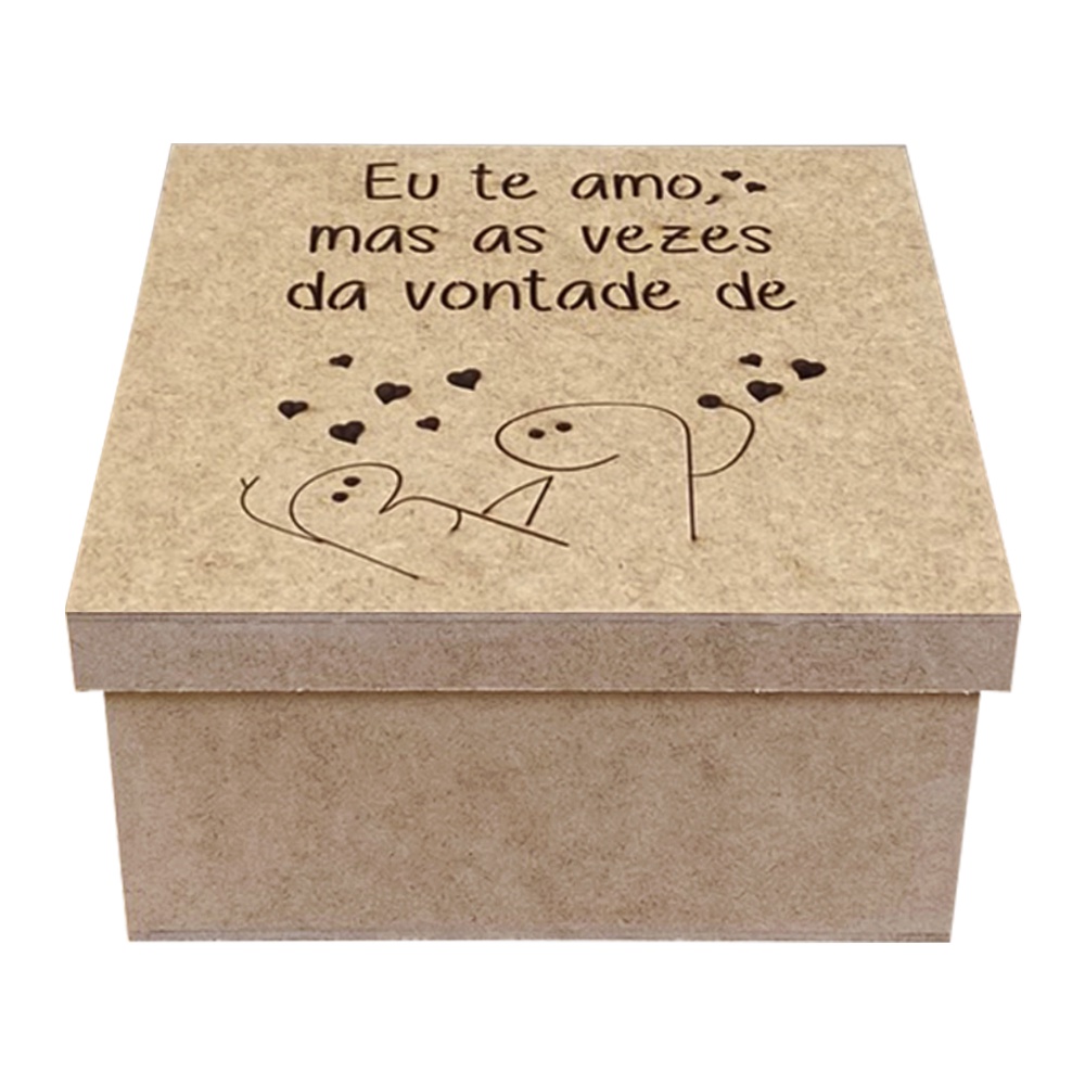 Caixa 20x20x10 Mdf Cru Tampa Sapato Meme Diversos Modelos