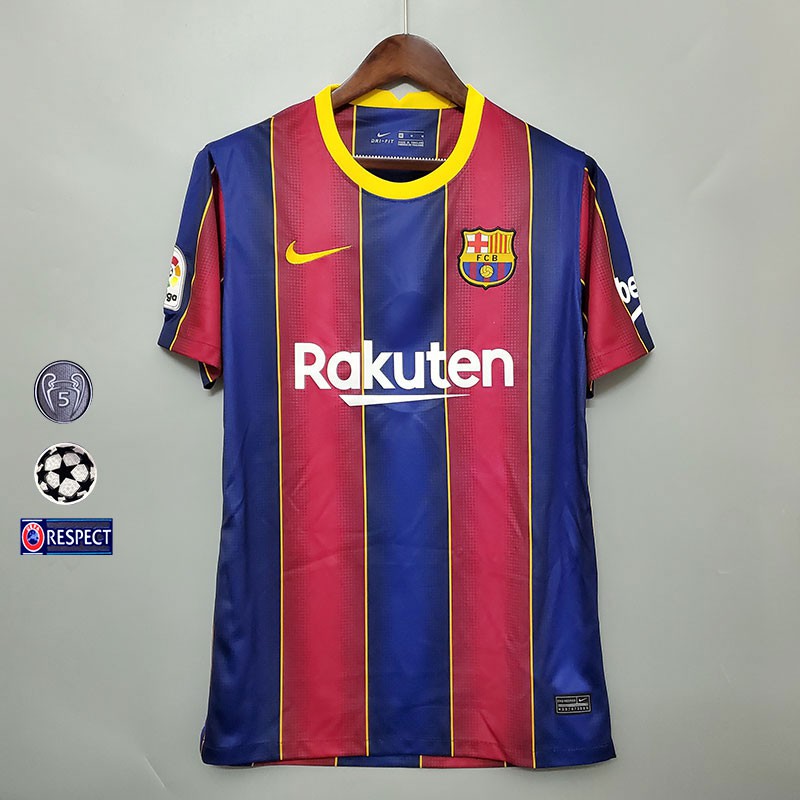 2020-2021 Camiseta De Futebol Barcelona Jogo Em Casa Messi ...
