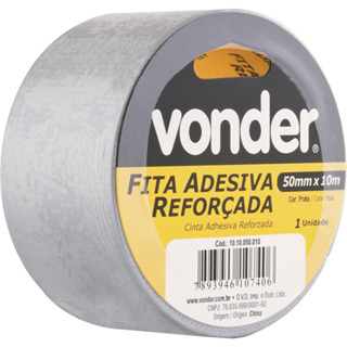 Fita Adesiva Reforçada Silver Tape 50mmx25m Prata Vonder em Oferta na Shopee