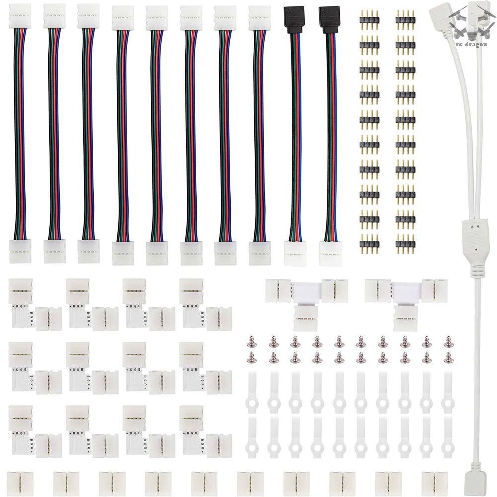 95pçs Kit Conector Rgb Led 5050 Rgb Com Formato Em Formato L / Tira Em ...