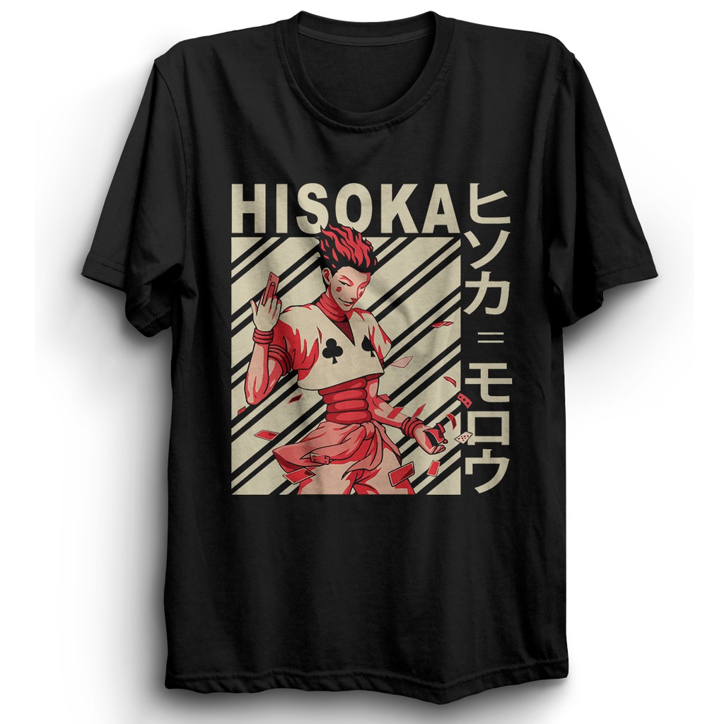 Camiseta Básica Camisa Hunter X Hunter Hisoka Cartas Palhaço Personagem Novidade