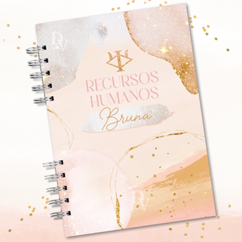 Caderno Recursos humano RH Profissões pautado faculdade  A5 Personalizado