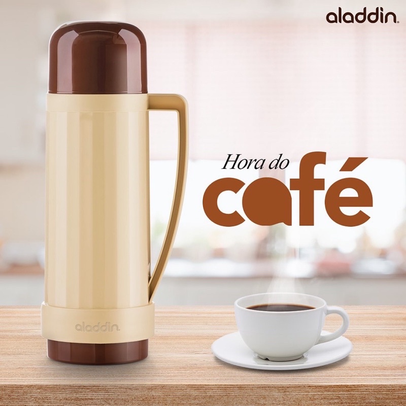 Garrafa Térmica Continental 1 Litro Aladdin de Rosca Café Chá Água