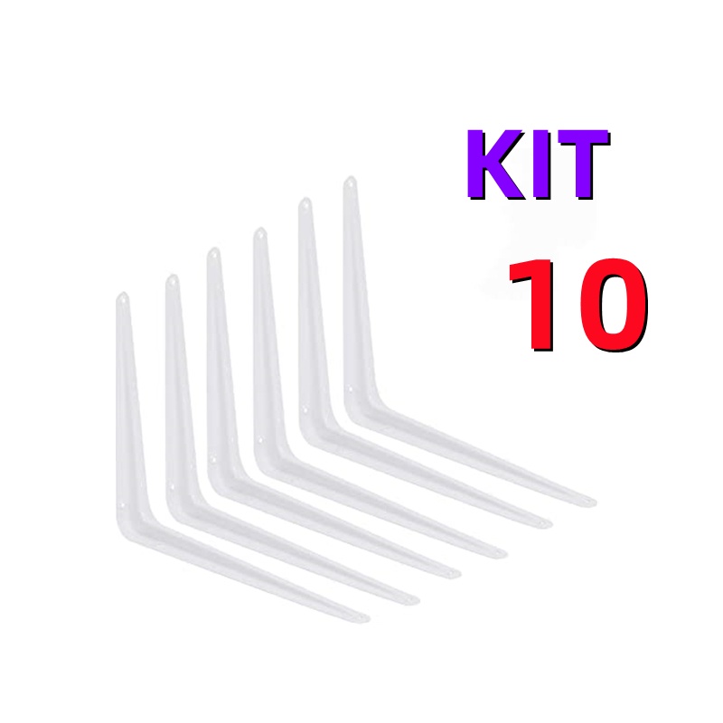 10 Peças Cantoneira Prateleira 15x20cm, Suporte Mao Francesa em Oferta na Shopee