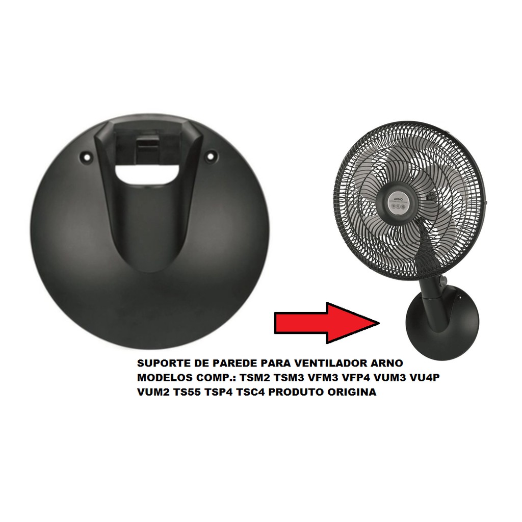 Suporte De Parede Para Ventilador Arno verificar os modelos compatíveis na descrição