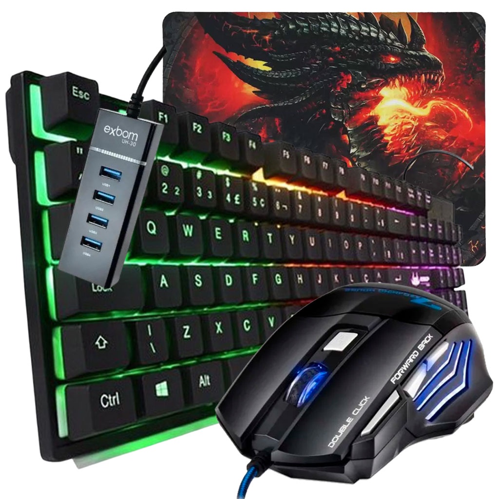 Kit Gamer Mobilador Teclado Mouse P/ Celular Free Fire 3.0