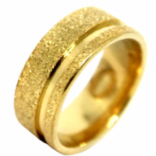 Aliança Jateada 6mm 1 Unidade Tradicional Banhada Ouro 18k É De Aço Inox Alianças
