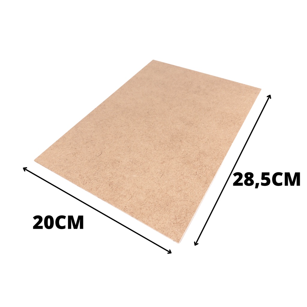 Chapa Placa de MDF 20x28,5cm MDF Cru com 3mm de Espessura Artesanato ...