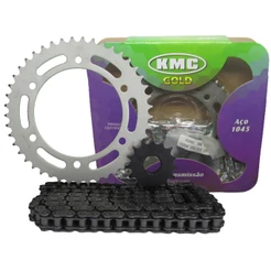 Kit Relacao Tranmissão Fazer 250 Kmc Gold C/Retentor 06 Ate 17 Completo Aço 1045