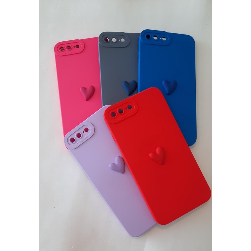 capa capinha p/ Iphone 7 plus de cor capa p/ Iphone 8 plus veludo capa proteção de câmera