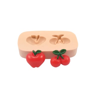 Molde de Silicone Maçã Cereja, Biscuit, Resina, Pastas e etc... (K 71) em Oferta na Shopee