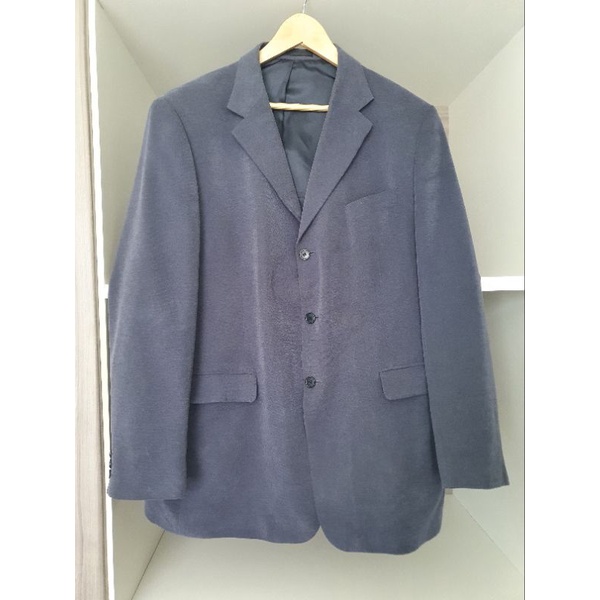 blazer classico alfaiataria  masculino ,azul  de polyester, forrado viscose, Mark & Spencer  tamanho M.