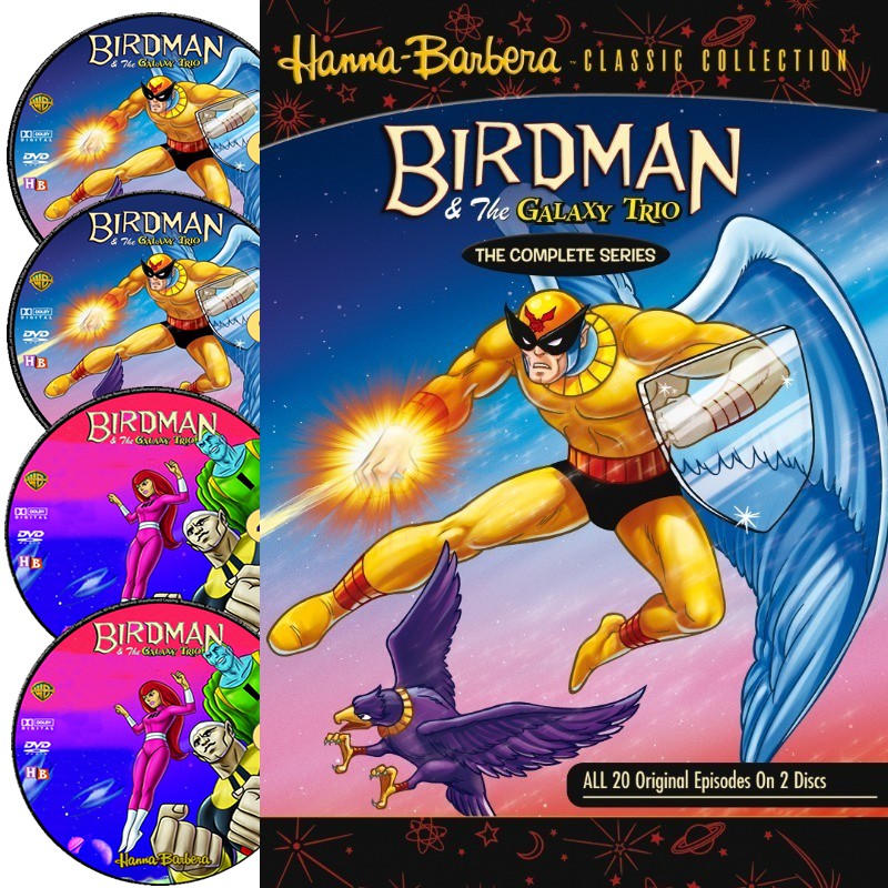 dvd-  Homem Pássaro e Galaxy Trio serie animada clássica SERIADOS