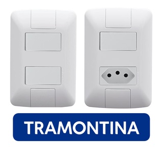 Conjunto 4x2 Tomada Com Interruptor Ou Interruptor Duplo Aria Tramontina