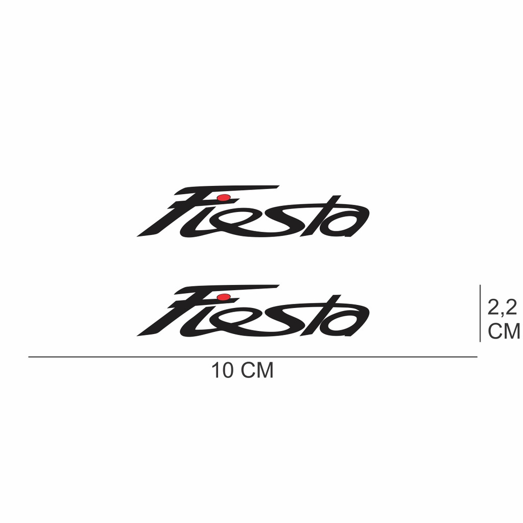 Par De Adesivo Emblema Ford Fiesta Para Friso Lateral, Rack de Teto, Etc