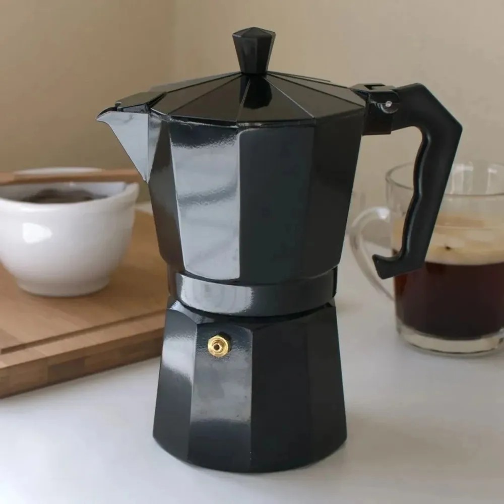Cafeteira Italiana Expresso Para 9 Xícaras 450ml Cor Preta Wincy