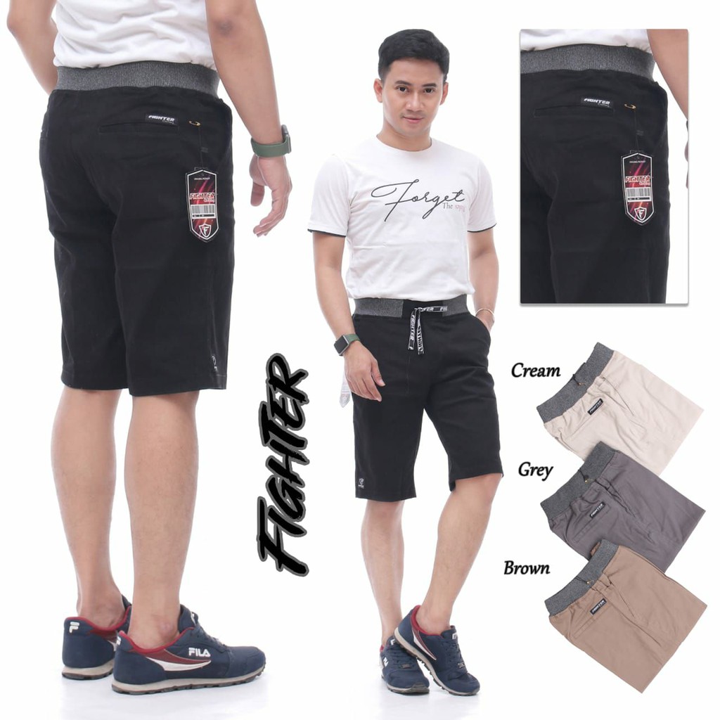 Calções CHINO PREMIUM/Calças RIP CHINOS/SHORTS Masculinos Em Preto , Creme , MOCCA