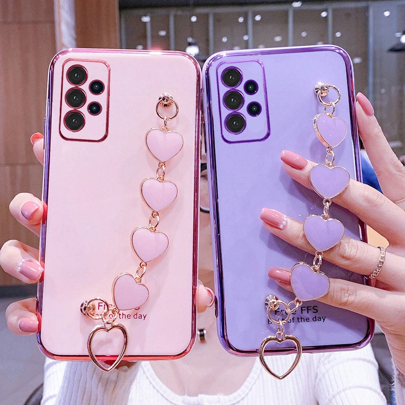 casing-samsung-a03-a13-a23-a33-a53-a73-electroplated-heart-bracelet