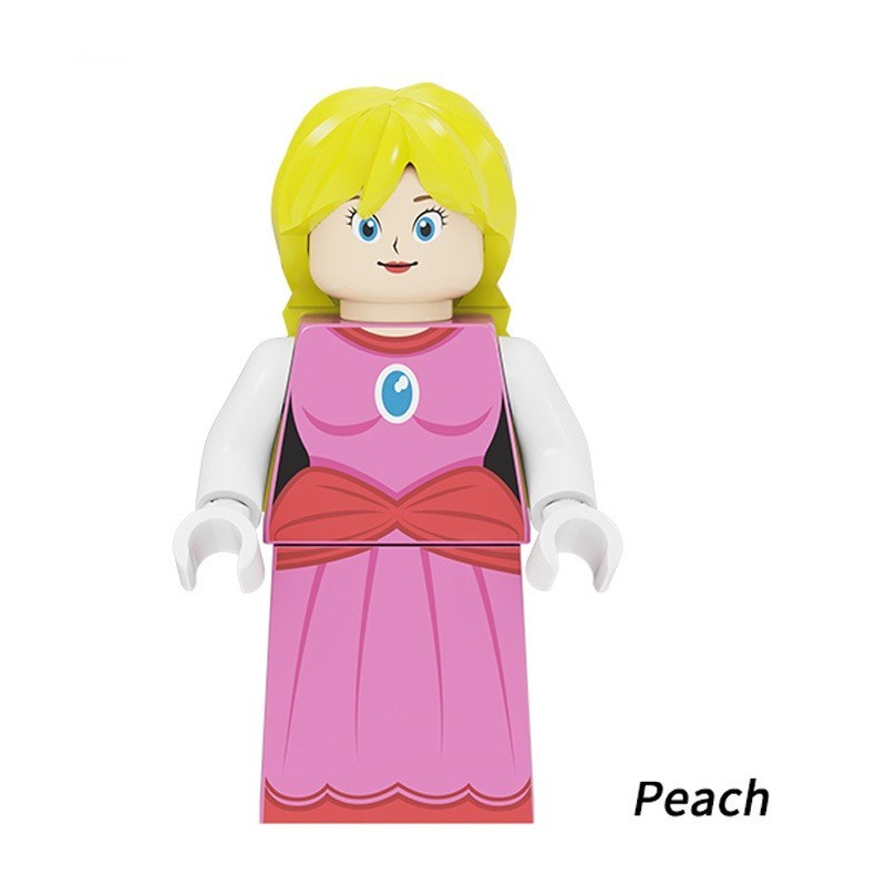 Super Mario Princesa Peach Minifigure compativel com Lego Lançamento Mini mundo dos Legos Dokey kong